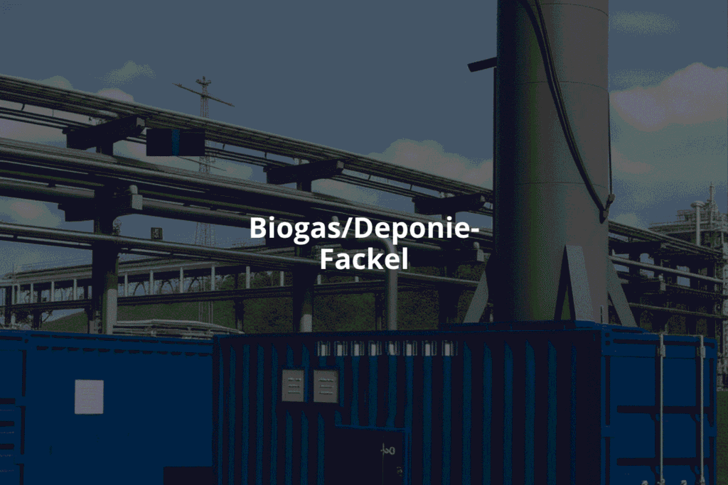 Abluftreinigung Fackel Biogas-Deponie